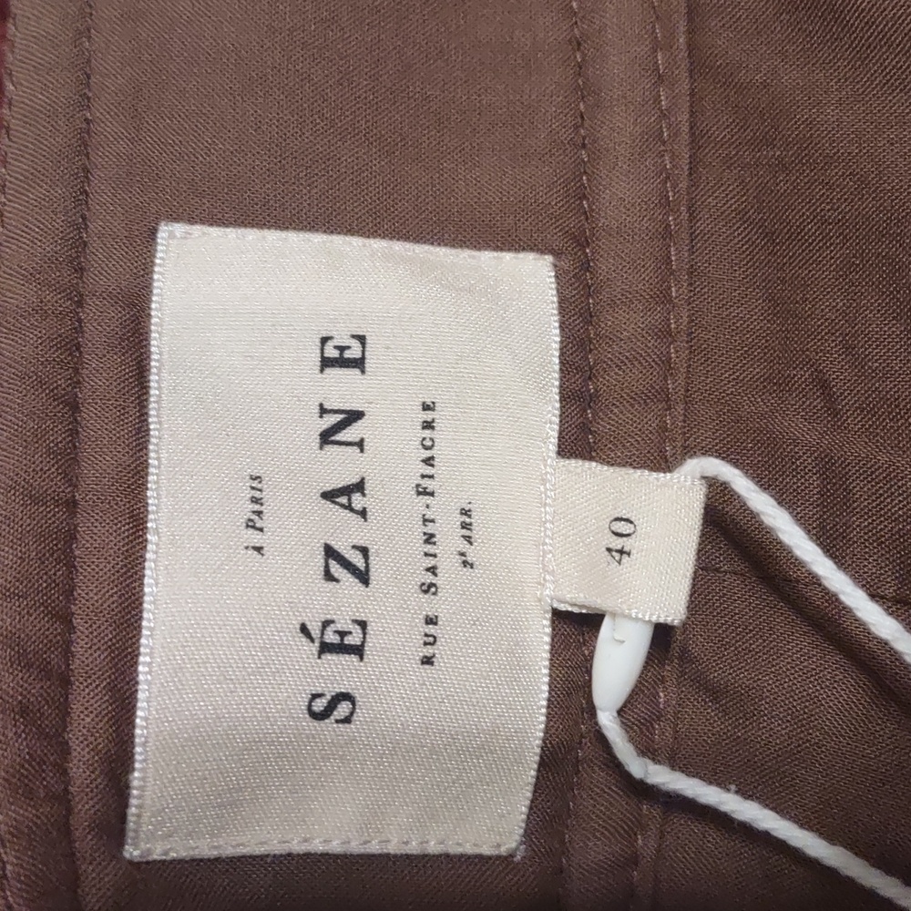 Sezane Pedro Trousers in Taupe size FR40/EUR40/US8 NWT - Picture 3 of 11